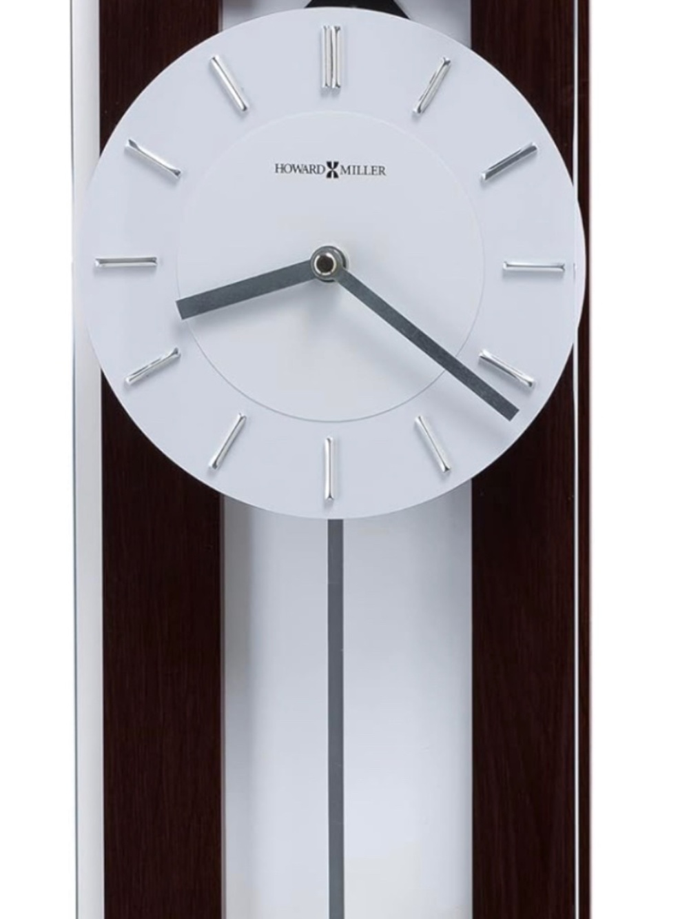 Howard Miller Modern Pendulum Wall Clock - Espresso & Chrome Finish